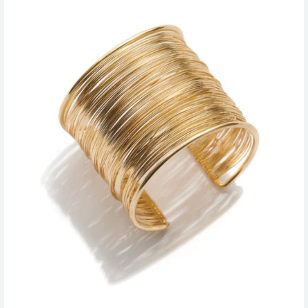Gold Wire Wrapped Cuff Bracelet NWOTS